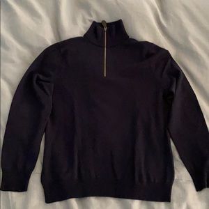 Burberry Merino Wool Quarter-Zip Sweater